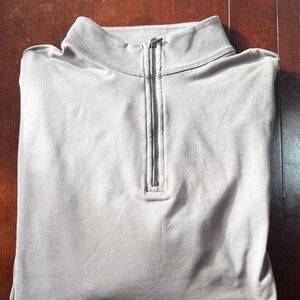 Vuori Men's Light Gray Zip-Up Sweater